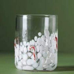 Anthropologie  Festive Icon Candy Cane  Juice Glass